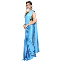 Cloud walker Women Soft Satin Silk Saree With Digital Printed Unstiched Blouse Piece(5.5m Saree +0.8m Blouse Piece).