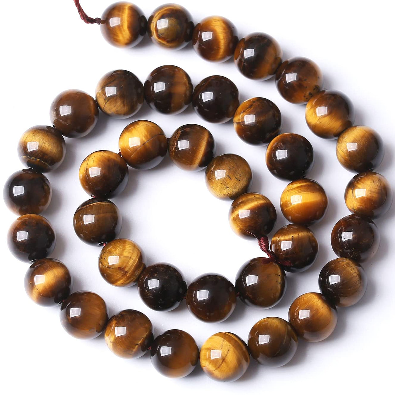 45PCS 8MM AAA Yellow Tiger Eye Stone Beads Natural Gemstone Bead Crystal Healing Energy Jewelry Making DIY 15 inches