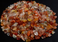 Natural Chip Stone Beads Red Agate 5-8mm About 400 Pieces Irregular Gemstones Healing Crystal Loose Rocks Bead Hole Drilled DIY for Bracelet Jewelry Making Crafting (5-8mm, Red Agate)