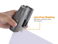 Bostitch Office 20 Sheet Mini Stapler with 210 Staples, Fits into The Palm of Your Hand, Gray