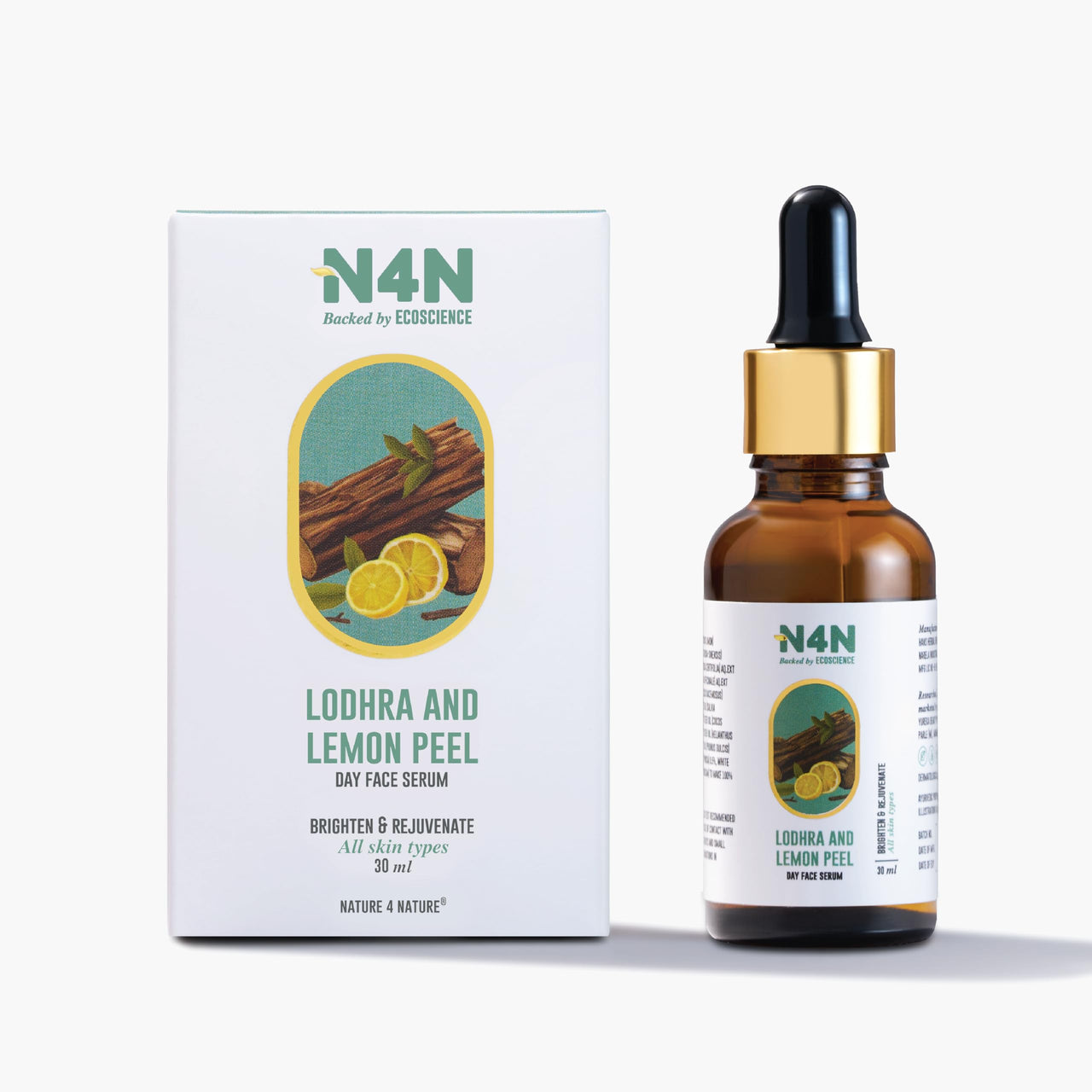 Nature4Nature Day Face Serum For Glowing Skin | With Lodhra and Lemon Peel | Reduces Blemishes and Fights Sign of Ageing | Face Serum for Women and Men | 30 ml
