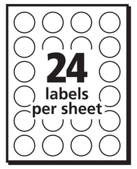 Avery Removable Print or Write Labels for Laser and Inkjet Printers, 0.75 Inches, Round, Pack of 1008 (5408) 1 Pack