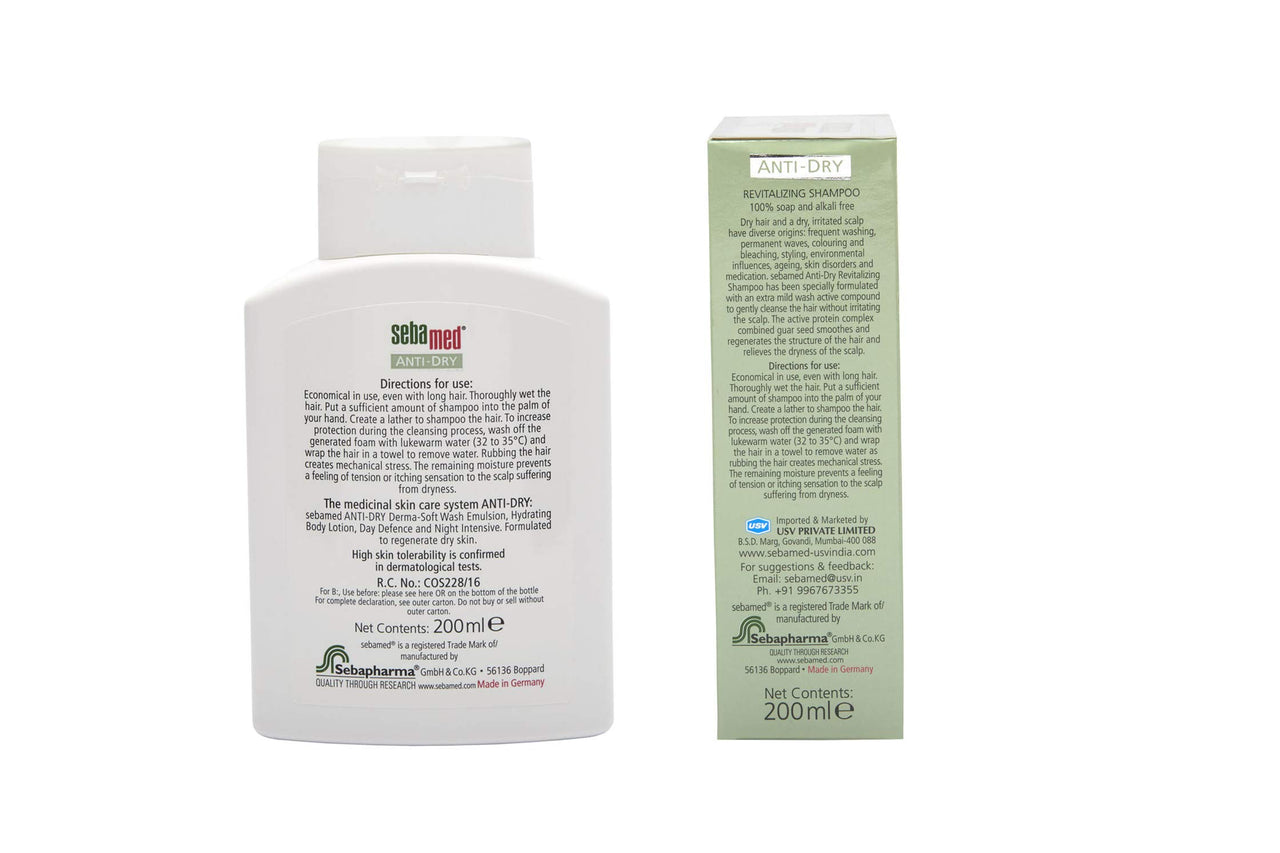 SebaMed Baby Body Lotion, For All Skin Types, 400 ml & Sebamed Anti-Dry Revitalizing Shampoo - 200 ml