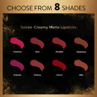 MyGlamm Manish Malhotra Soiree Creamy Matte Lipstick - 08 Empress (Pink Shade) | Long Lasting, Pigmented With SPF 30 & Vitamin E (4.2g)