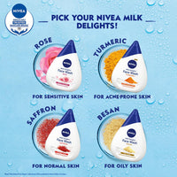 NIVEA Milk Delights Face Wash Moisturizing Honey For Dry Skin 100ml, 100 ml