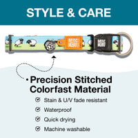 Max & Molly Soft Padded Neoprene Dog Collar w/Smart ID Gotcha! QR Pet Safety Tag, Durable, Waterproof, Anti-Stink, Machine Washable Collar for Dogs, Sheep Pattern, M