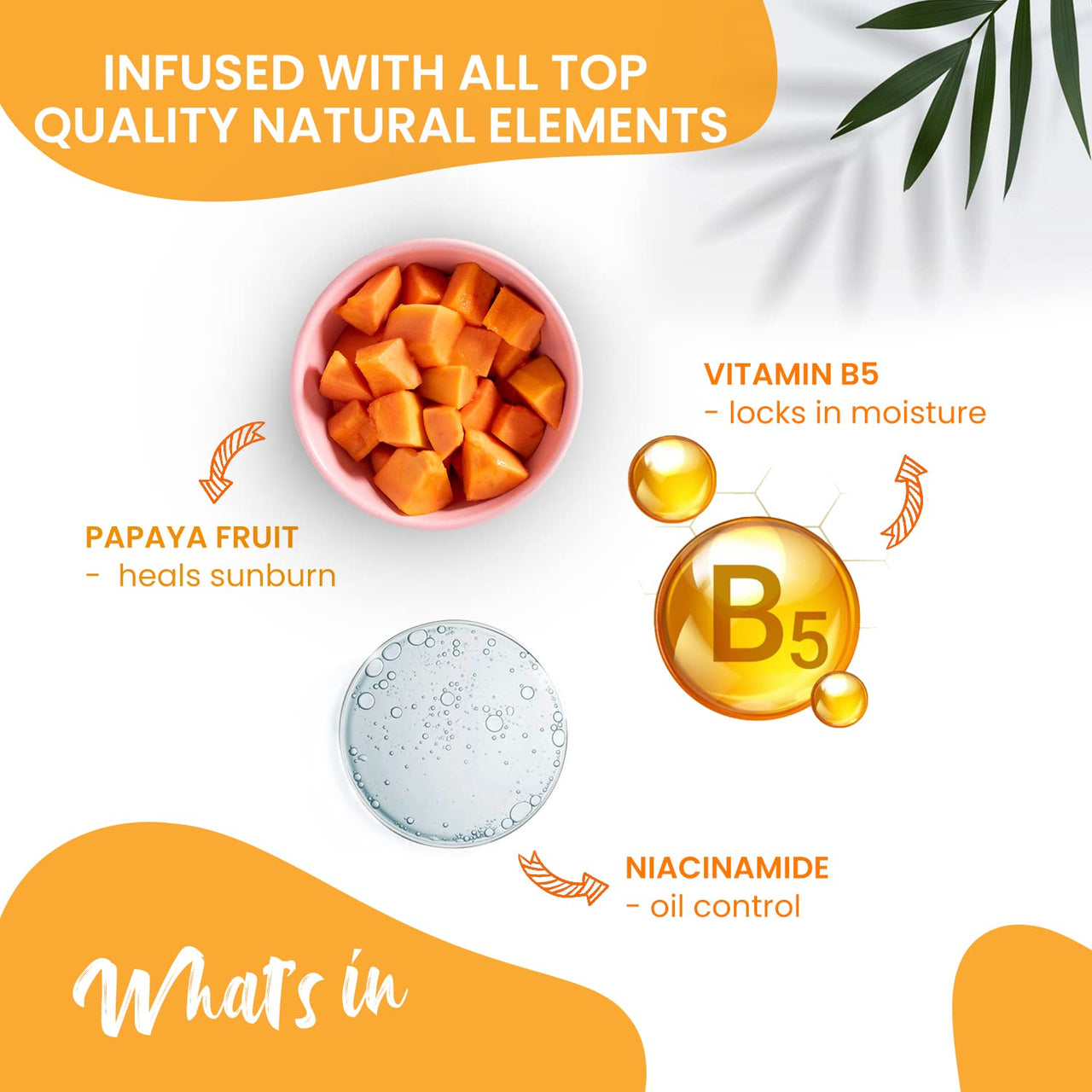 NutriGlow NATURAL'S Advanced Pro Formula Papaya Sunscreen SPF 50, PA+++ No White Cast, Non-Greasy, with Broad Spectrum, UV A & UV B Blue Light Protection, for Men & Women Suitable for Oily, Dry, Sensitive & Combination Skin (100 g)