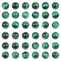 Bymitel 140pcs Natural Crystal Beads Stone Gemstone Round Energy Healing Loose Beads with Stretch Cord for Jewelry Making Bracelets Anklets (Green Tiger's  Eye, 8mm 140pcs) Green Tiger's  Eye