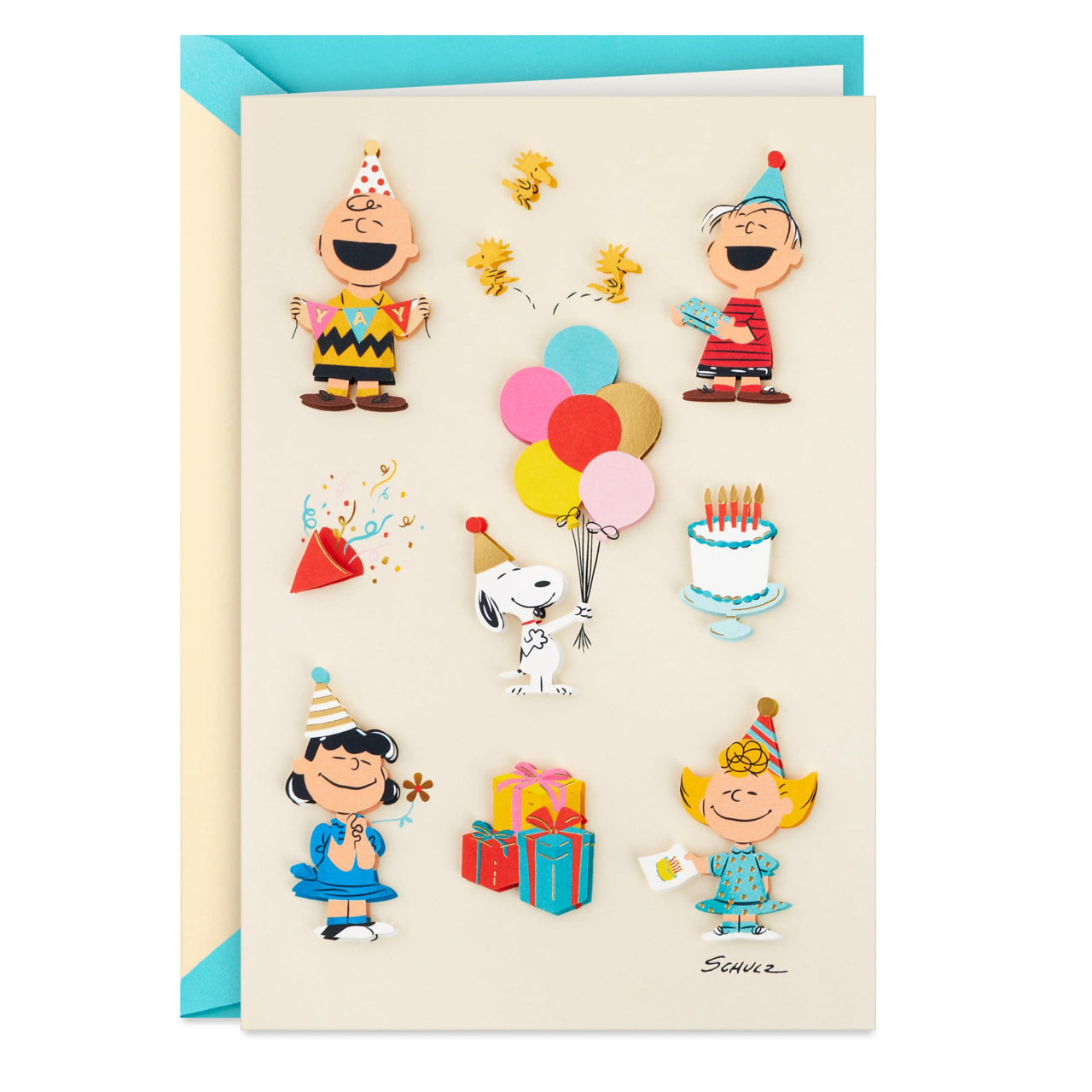 Hallmark Signature Peanuts Birthday Card (Charlie Brown and Friends) Charlie Brown and Friends