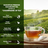 GOODRICKE Badamtam Darjeeling Tea - 250 Gm|100% Pure And Organic Premium Whole Leaf|Single Estate|Black Tea|Sweet Lasting Aftertaste - Loose Leaves