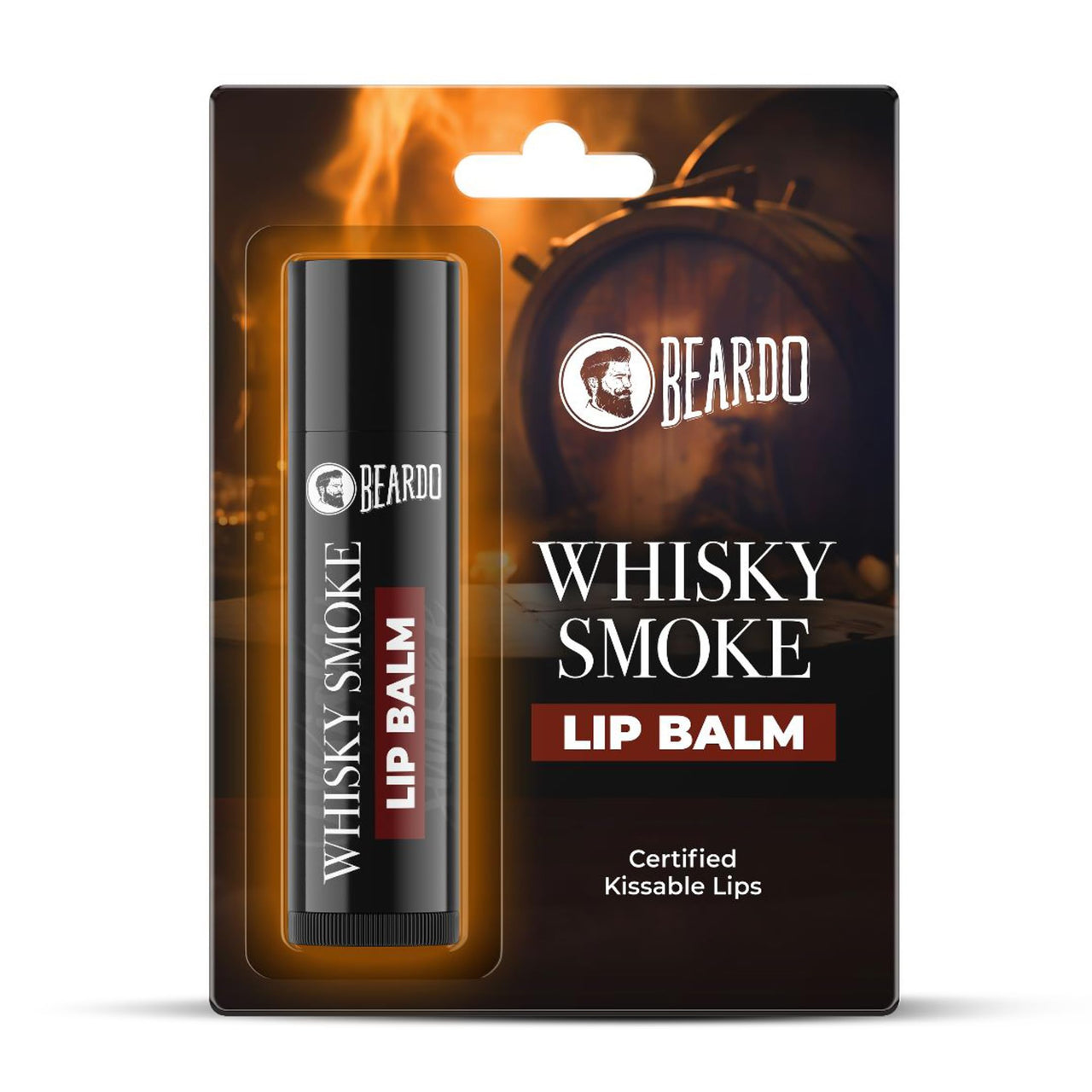 Beardo Whisky Smoke Lip Balm for Men, 4g| Moisturizes & Soothes Dry, Cracked & Chapped Lips | Enriched with Vitamin E, Shea Butter & Coffee | Non Glossy | Non Tinted Lip Balm for Dark Lips | Lip Balm for Men