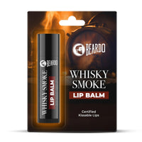 Beardo Whisky Smoke Lip Balm for Men, 4g| Moisturizes & Soothes Dry, Cracked & Chapped Lips | Enriched with Vitamin E, Shea Butter & Coffee | Non Glossy | Non Tinted Lip Balm for Dark Lips | Lip Balm for Men