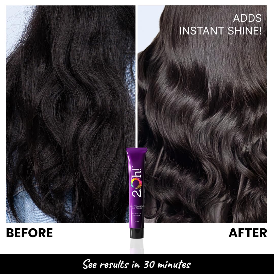 2.Oh! Italian- Hair Gloss | High Shine Hair Gloss Treatment | Semi Permanent Clear Gloss | Salon- Like Glossy Hair| Shiny and Smooth Hair | Enriched with Argan Oil | Lasts up to 2-3 Washes (Pack of 2)