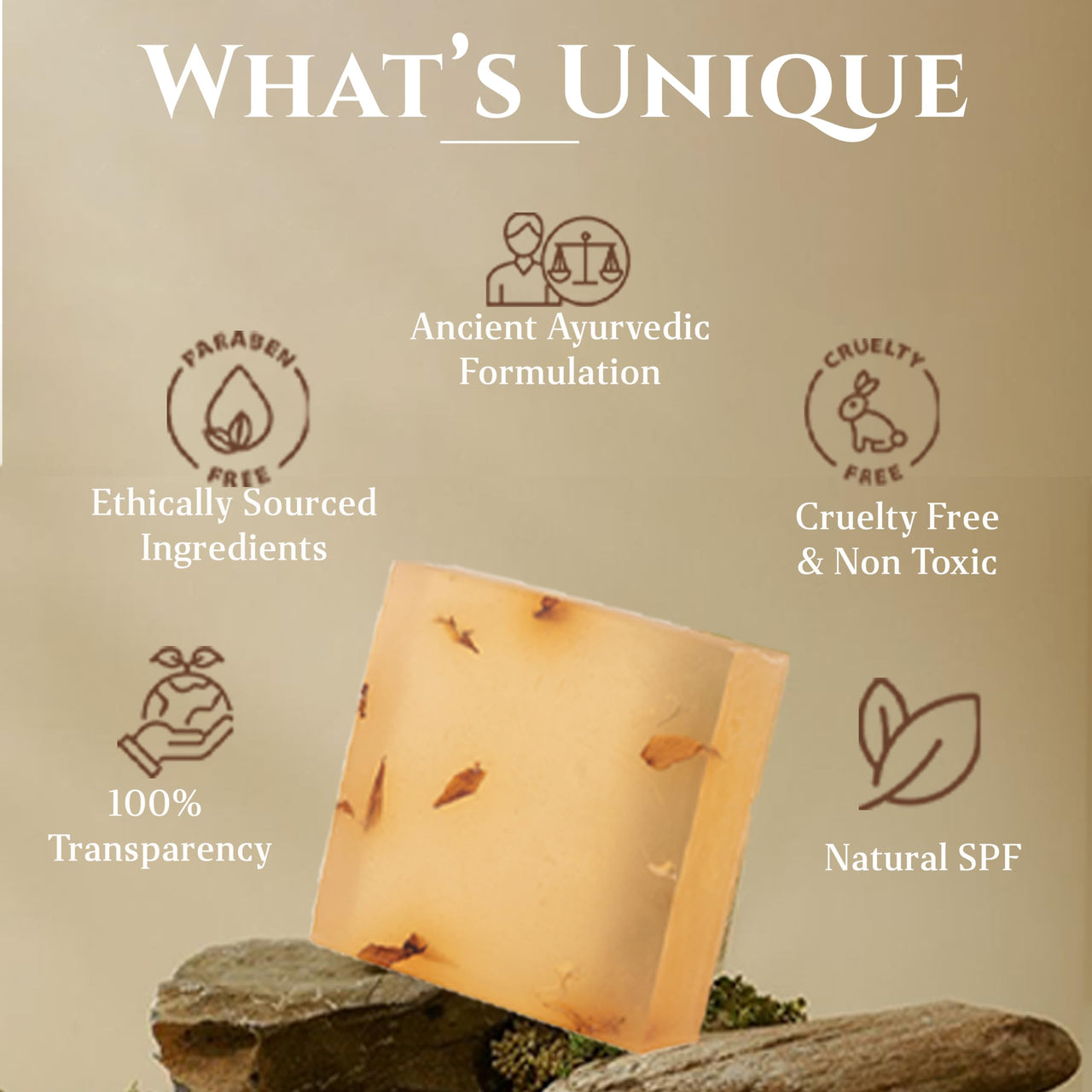 Ashpveda Ayurvedic Jasmine & Mogra Bath Soap Herbal Cleanser, Gentle Skin Care, Natural Scent, Nourishing Bath Bar for Skin Brightening & Moisturizing, 75gm