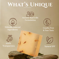 Ashpveda Ayurvedic Jasmine & Mogra Bath Soap Herbal Cleanser, Gentle Skin Care, Natural Scent, Nourishing Bath Bar for Skin Brightening & Moisturizing, 75gm