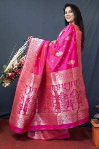 SGF11- Women's  Kanjivaram Pure Soft Silk Handloom Saree Pure Golden Zari With Blouse Piece