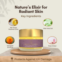 ADHYAY | Shata Dhauta Ghrita Skin Renewal Cream | Deep Nourishing Hydrating & Age-Defying Ayurvedic Formula | Wrinkle Repair & Skincare | Infused with Cow Ghee & Marigold Extracts | 100gm