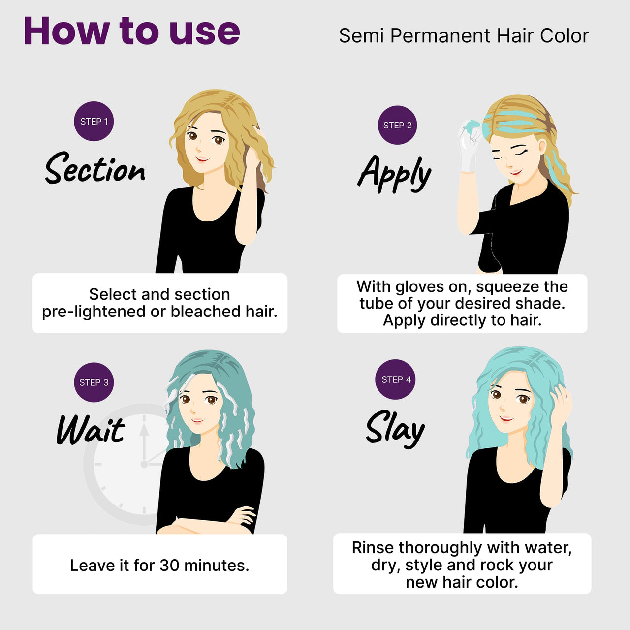2.Oh! Italian- Tropical Blue Hair Color For Women & Men | Ammonia-Free DIY Semi Permanent Hair Color | Enriched with Argan Oil | Lasts upto 6-8 Washes | Pack of 2