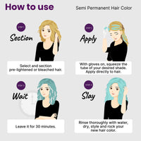 2.Oh! Italian- Tropical Blue Hair Color For Women & Men | Ammonia-Free DIY Semi Permanent Hair Color | Enriched with Argan Oil | Lasts upto 6-8 Washes | Pack of 2