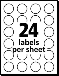 Avery Print/Write Self-Adhesive Removable Labels, 0.75 Inch Diameter, Dark Blue, 1,008 per Pack (5469)