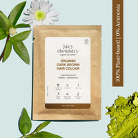 Juicy Chemistry 100% Organic Hair Colour - Americano(Dark Brown) 200 gms, Chemical-Free, Long-Lasting Grey Coverage | All Natural Semi Permanent Hair Colour, Safe for Sensitive Scalp