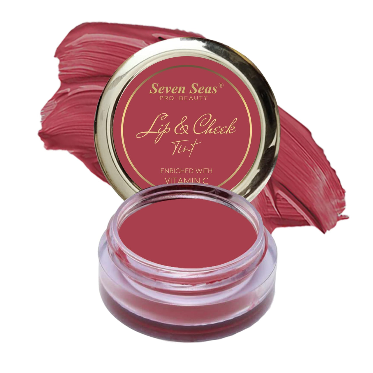 Seven Seas Lips & Cheek Tint Combo Pack of 2 | Matte Natural Blush for Women | Lip Tint with Vitamin E | Nourishing Cheek Tint (Hippie Pink)