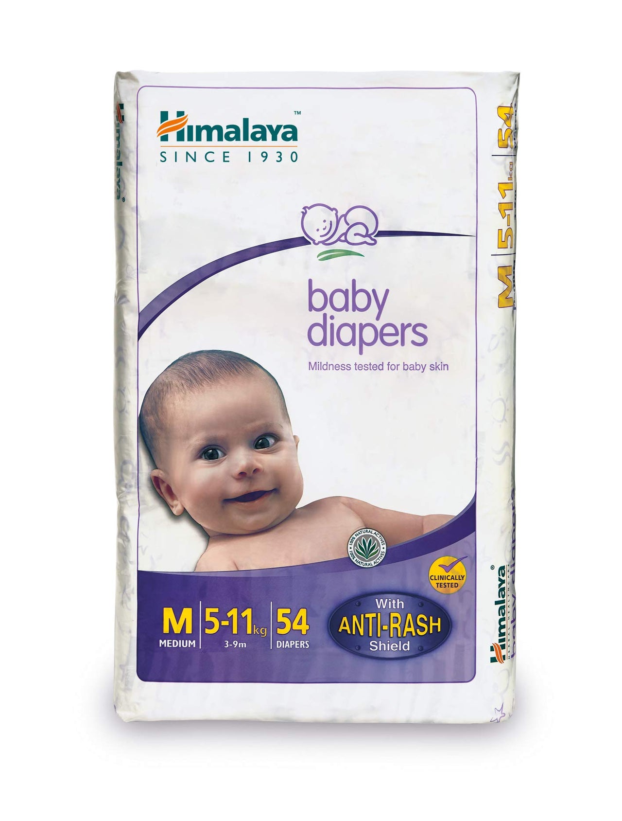 Himalaya Baby Massage Oil (500Ml)&Baby Medium Size Diapers (54 Count)