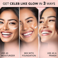 FACESCANADA Strobe Cream - Rose Gold, 30Ml And Faces Canada Magneteyes Kajal - Black, 0.35G Almondoil & Vitamine