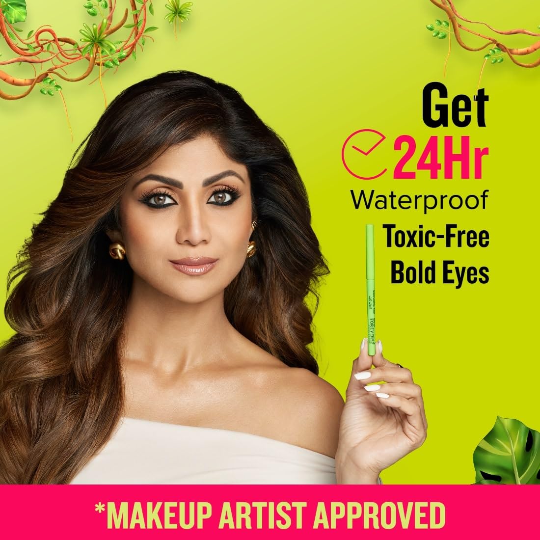 Daily Life Forever52 Amazonic Black Kajal (3pcs) 24Hr Long Stay | One Stroke Smooth Glide | Waterproof, Smudgeproof & Fadeproof | Intense Matte Finish - Safe for Eyes