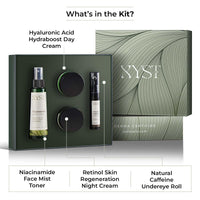 Xyst Anti-Aging Kit with Liposomic Retinol, Hyaluronic Acid & Natural Caffeine | Reduces Fine lines | Anti-Wrinkle | Boost Collagen & Firms Skin | All Skin type | Derma Certified - Pack of 4