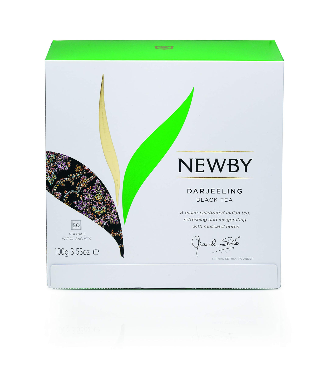 Newby Darjeeling Tea Bag | 50 Pieces Black Tea Bags | Single Origin Premium Tea | Floral Aroma & Delicate Flavor of Muscatel | 100 gms