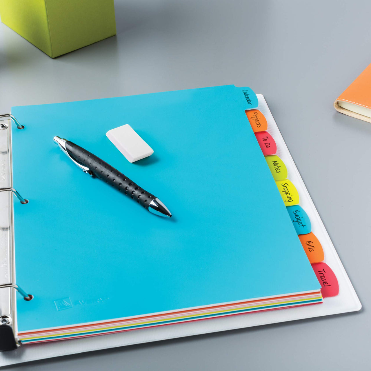 Avery Big Tab Write & Erase Durable Plastic Dividers, 8-Tab Set, Multicolor Brights, 3 Sets (21210)