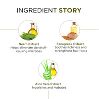 Oshea Herbals Neemclean Anti Dandruff Shampoo for Men & Women | Controls Dandruff, Deep Cleansing with Healthy & Itch Free Scalp | Enriched with Neem & Fenugreek | Paraben & Silicon Free 300ml