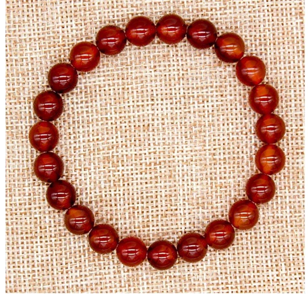 Adabele Natural Gemstone Bracelet 7.5 inch Stretchy Chakra Gems Stones 8mm (0.31") Beads Healing Crystal Quartz Women Men Girls Gifts (Unisex) Carnelian 8.0 Inches