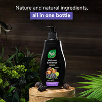 Nyle Naturals Volume Enhance Shampoo 1 L, For Long & Voluminous Hair with Blackberry, Reetha, & Amla | pH Balanced & Paraben Free Gentle & Soft Shampoo For Women & Men
