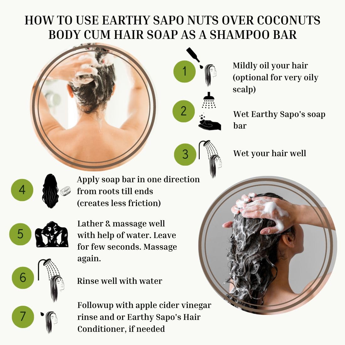 Earthy Sapo Handmade Nuts Over Coconuts Body and Hair Soap | Coconut Milk & Mango Butter Blend for Nourishing Skin and Hair Care | Multipurpose Use | 100g (Pack of 3)