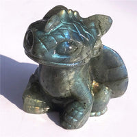 Anlingem Healing Crystal Stone Human Reiki Skull Figurine Statue Sculptures Labradorite Fly Dragon Crystal Halloween AL-LT