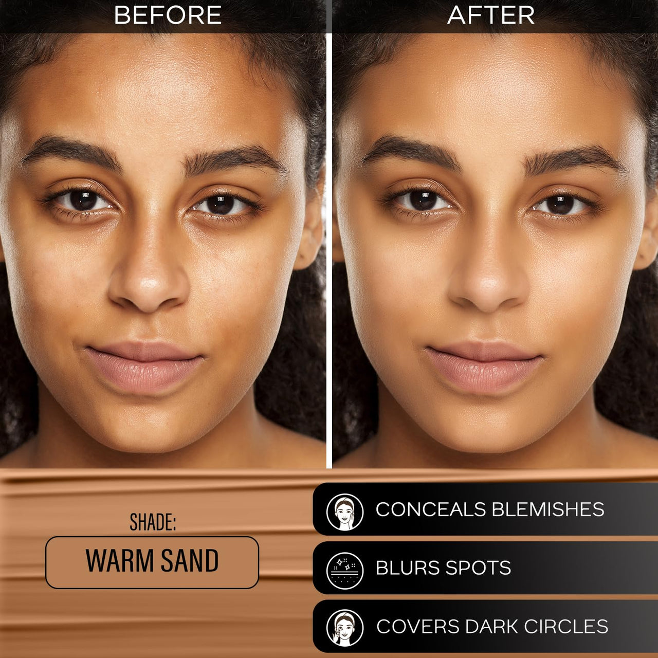 FACES CANADA All Day Hydra Matte Foundation - Mini | 3in1 Foundation + Moisturizer + SPF 30 | 24 HR Aloe Hydration & Vitamin C | 10HR Wear | Medium to High Buildable Coverage | Warm Sand (18 ml)