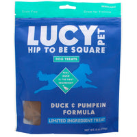 Lucy Pet Hip To Be Square Duck And Pumpkin Dog Treats 6Oz 6 Ounce (Pack of 1)
