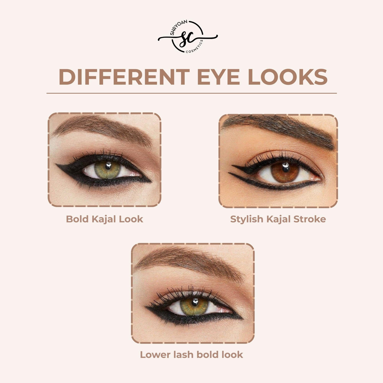 Shryoan Black Revolving Kajal | Intense Matte Finish for Lasting Definition | Waterproof & Smudge Proof Kajal | High Pigment | Super Glide