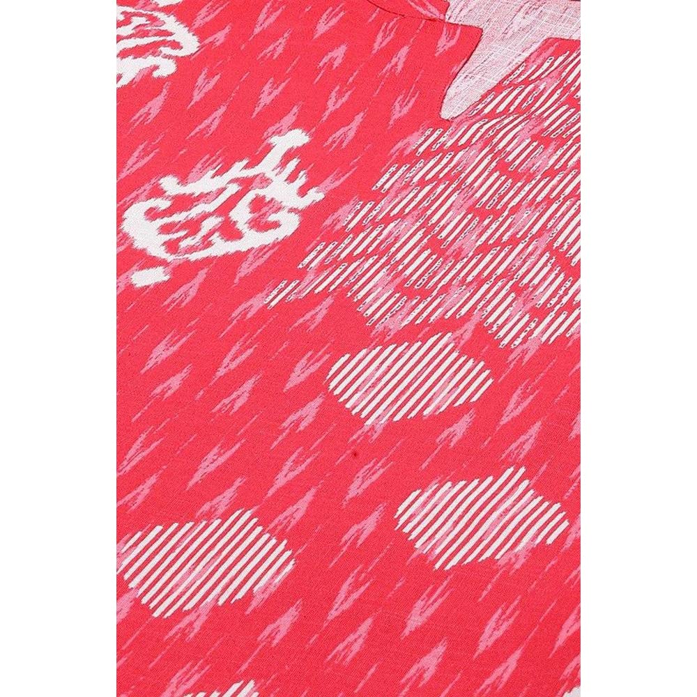 BIBA Printed Band Collar Straight Fit Womens Kurta