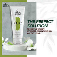Herbs & Hills Daily Moisturizer Cream - 100g For All Skin Types with Almond, Olive, Avocado Oil, Keep Skin Soft, Hydrated & Supple, Remove Puffiness, Prevent UV Damage, Improve Skin Health