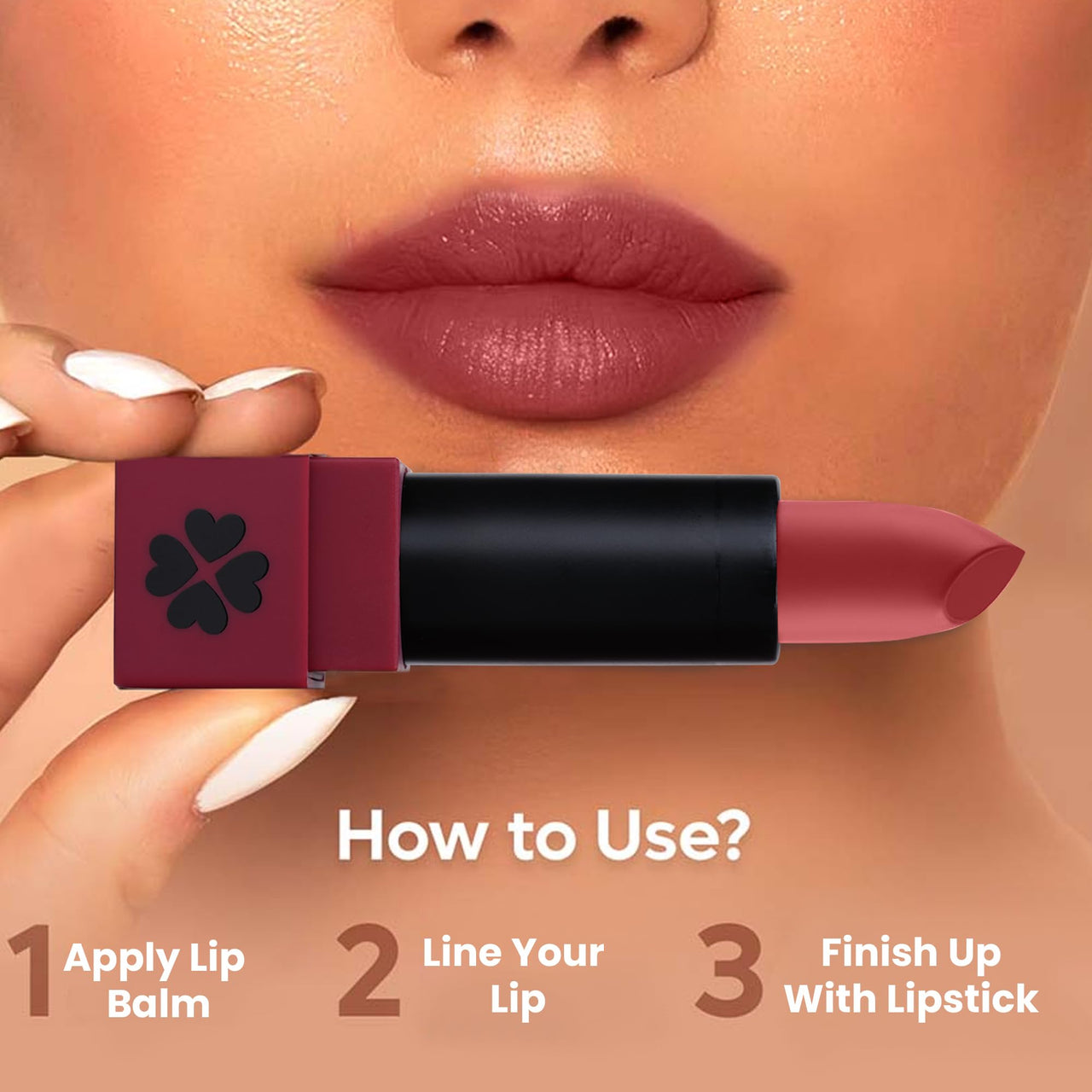 Shryoan Powder Matte Lipstick with Moisturizing and Hydrating Formula | For Every Day Use (3.2g) (Shade-03, Shade-03)