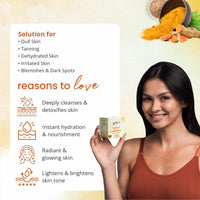 Globus Naturals Ubtan Face Wash & Facial Kit Combo, Skin Brightening Formula, For All Skin Types