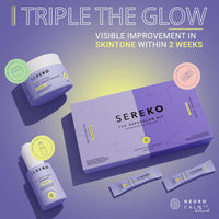 Sereko Advanced Active Vitamin C Skin Regime Kit Combo | 50X Vitamin C Face Moisturiser 50 ml, Clarifying Serum 30 ml & Super Glow Collagen Powder - 30 Sachet x 4g
