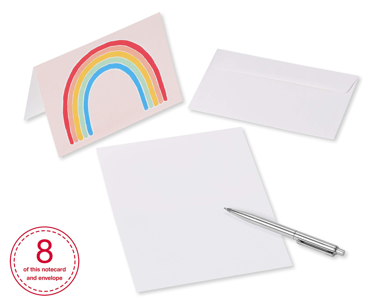American Greetings Blank Cards with White Envelopes for All Occasions, Rainbow Designs (48-Count)