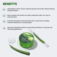 Mirabelle Korea Aloe Vera Soothing Gel 300ml | 3-in-1 Hydration & Repair with Aloe & Vitamin E | Refreshing, Anti-Aging & Alcohol-Free | Korean Skincare for Face, Body & Hair | Men and Women