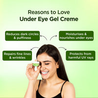 Bella Vita Organic EyeLift Hydrating Natural Under Eye Cream Gel for Dark Circles, Puffy Eyes, Wrinkles & Removal of Fine Lines for Women & Men, 20 gm
