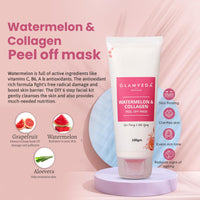 Glamveda Watermelon & Collagen Anti Ageing Combo For Delay's ageing ( Facial Kit + Peel Off Mask )