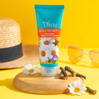 Olivia Sunscreen SPF 50 with UVA, UVB Protection | Sun Screen for Oily & Combination Skin | No White Cast | Ultra Protect++ Sunscreen Lotion for Even-Toned Glowing Skin | For Men & Women | 100g